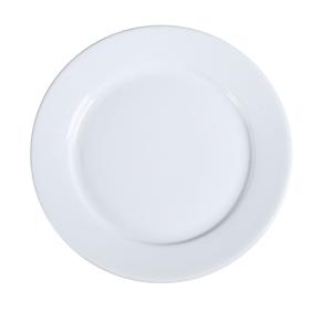 Yanco China Abco Super White Porcelain 9in dia. Wide Rim Plate - 2dz - AC-8 