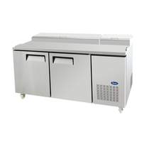 Atosa 67in Double Section Refrigerated Pizza Prep Table - MPF8202GR 