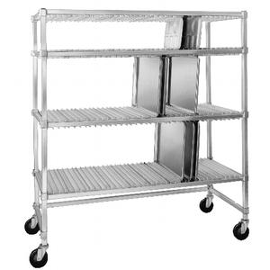 Channel Manufacturing ATDR-3 63" x 30" Aluminum Mobile Drying Rack w/ 3 Shelves