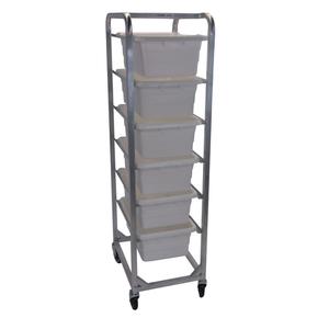 Channel Manufacturing AXD506L 19.5" x 26" x 70.5" Welded Aluminum Bus Bin Cart