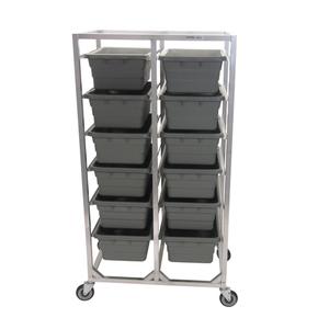 Channel Manufacturing AXD512L 36" x 26" x 70.5" Welded Aluminum Bus Bin Cart