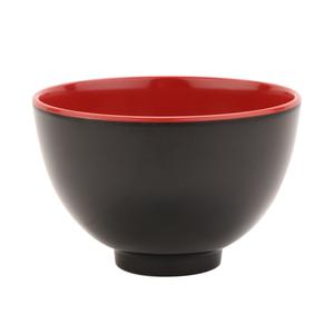 GET Fuji Red/Black Melamine 1.2qt 6in dia. Bowl - 1dz - B-124-F 