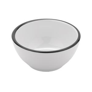GET Settlement Bistro White Melamine 14oz Bowl - 2dz - B-140-W/BK 