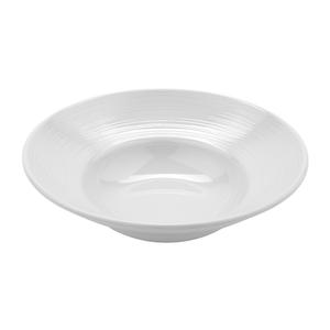GET Minski White Melamine 16oz Textured Wide Rim Bowl - 1dz - B-16-MN-W 