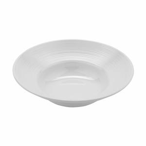 GET Minski White Melamine 6qt Textured Rim Serving Bowl-3 Each - B-192-MN-W 