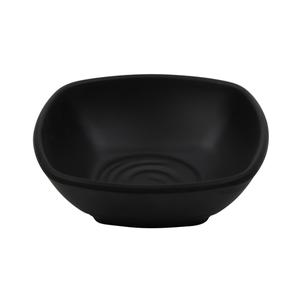 GET Nara Black Melamine 6oz 4.75in dia. Square Bowl - 2dz - B-501-BK 
