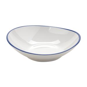GET Settlement Bistro White Melamine 6oz Oval Bowl- 4dz - B-60-W/CB 