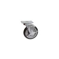 BK Resources Plate Caster 5" Diameter with 3-1/2" x 3-1/2" Top Plate - 5SBR-UP3-PLY-TLB