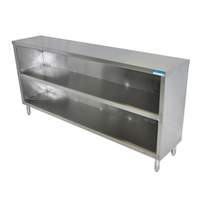 BK Resources 36"W x 18"D Stainless Steel Open Front Dish Cabinet - BKDC-1836 
