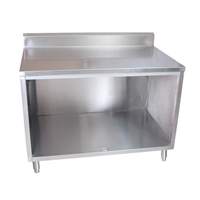 BK Resources 72"W x 24"D Stainless Steel Cabinet Base Work Table - CSTR5-2472 
