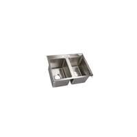 BK Resources Two Compartment 24"x18" Stainless Steel Drop-In Sink - BK-DIS-1014-2
