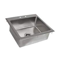 BK Resources One Compartment 23"x21" Stainless Steel Drop-In Sink - BK-DIS-2016-12-P-G