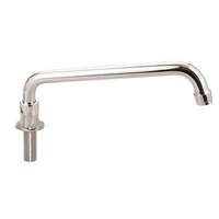 BK Resources Deck Mount Faucet Base with 14in Swing-swivel Spout - BKF-DMB-14-G 