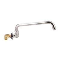 BK Resources Splash Mount Faucet Base with 18in JointedSwing-swivel Spout - BKF-WMB-18-G 