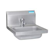 BK Resources 13-3/4"W Wall Mount Hand Sink w/ Metering Faucet - BKHS-D-1410-1MG
