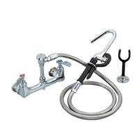 BK Resources OptiFlow Pot Filler Assembly w/ 72" Stainless Steel Hose - BKF-8SMPF-G