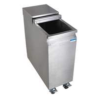 BK Resources 11"W x 24"D Stainless Steel Mobile Ice Bin with Sliding Lid - BK-MIB-2411 