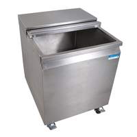 BK Resources 22"W x 24"D x 29"H Insulated Stainless Steel Mobile Ice Bin - BK-MIB-2422