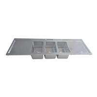 BK Resources Three Compartment 70"x20" Stainless Steel Drop-In Sink - BK-DIS-1014-3-18T