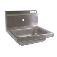 BK Resources 14"W Wall Mount Hand Sink without Faucet - BKHS-W-1410-1 