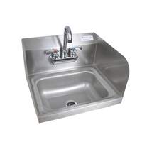BK Resources 13-3/4in Wall Mount Hand Sink w/3-1/2in Gooseneck Spout Faucet - BKHS-W-1410-RS-P-G 