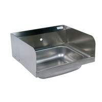 BK Resources 20"W Wall Mount Hand Sink without Faucet - BKHS-W-1620-1-SS