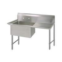BK Resources 24inx24inx14in One Compartment 16 Gauge Stainless Steel Sink - BKS6-1-24-14-24RS 