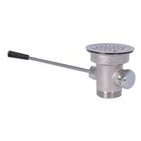 BK Resources Brass Straight Lever Waste Drain w/ Overflow Outlet &Cap - BK-SLW-3
