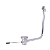 BK Resources Brass Straight Lever Waste Drain with Overflow Assembly - BK-SLW-1O 