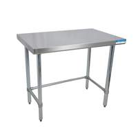 BK Resources 72"W x 30"D 16 Gauge Stainless Steel Open Base Work Table - CTTOB-7230 
