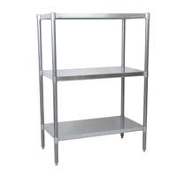 BK Resources 55"Wx24"Dx60"H Stainless Steel Dry Storage Shelving Unit - SSU5-5524 