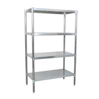 BK Resources 43"Wx24"Dx72"H Stainless Steel Dry Storage Shelving Unit - SSU6-4324 