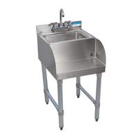 BK Resources 18"Wx21-1/4"D Stainless Steel Blender Station with Dump Sink - UB4-21-1410BSS 