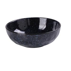 Yanco China Blue Star Glazed Porcelain 14 oz. Deep Nappie Bowl - 3 Doz - BL-806