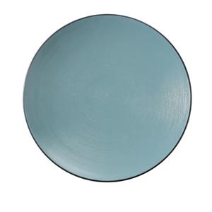 Yanco China Birmingham Teal & Gray Melamine 11.5in dia. Plate - 2dz - BM-111TL 