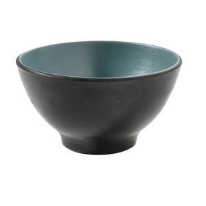Yanco China Birmingham Teal & Gray Melamine 10oz Soup Bowl - 4dz - BM-404TL Yanco China Birmingham Teal & Gray Melamine 10oz Soup Bowl - 4dz - BM-404TL