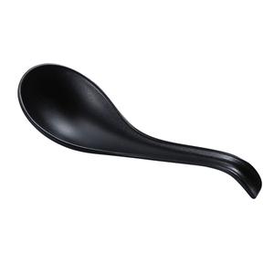 Yanco China Black Pearl Asian Style Melamine 6.75in Wonton Spoon - 6dz - BP-7002 