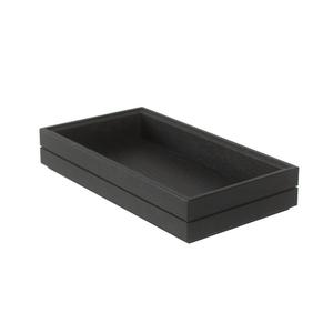 Mikasa Hospitality BQ003B Select Concept Black Oak 12.8in x 6.9in Stackable Box - 4 Each 
