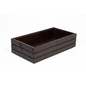 Mikasa Hospitality BQ017H Select Concept Havanna Black Oak 12.8in x 6.9in Stackable Box 