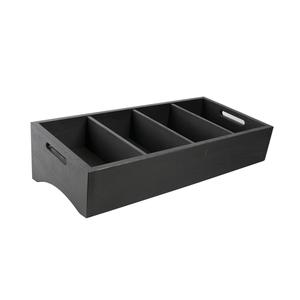 Mikasa Hospitality BQ019B Select Concept Black Oak 23.2in x 10.9in Tilted Cutlery Box 