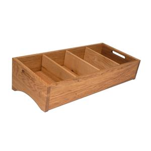 Mikasa Hospitality BQ019L Select Concept Oak 23.2in x 10.9in Tilted Cutlery Box 