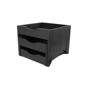 Mikasa Hospitality BQ103B Select Concept Black Oak 15.5in x 15.5in 3-Tray Display Stand 