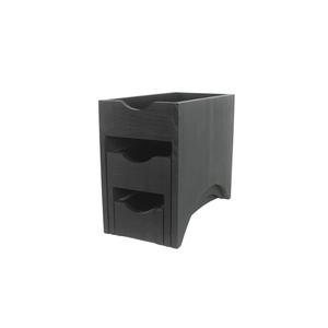 Mikasa Hospitality BQ112B Select Concept Black Oak 15.5in x 7.8in 3-Tray Display Stand 