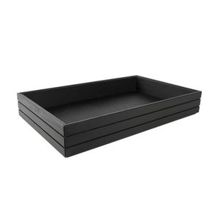 Mikasa Hospitality BQ201B Select Concept Black Oak 20.9in x 12.8in x 3.3"H Cutlery Box 