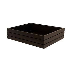Mikasa Hospitality BQ203B Select Concept Black Oak 12.8in x 10.4in x 3.3"H Cutlery Box 