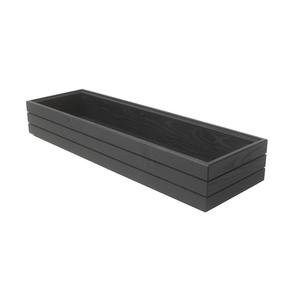 Mikasa Hospitality BQ206B Select Concept Black Oak 20.9in x 6.4in x 3.3"H Cutlery Box 