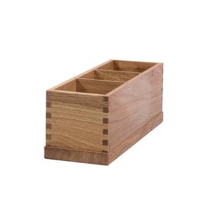 Mikasa Hospitality BQ300L Select Concept Oak 14.4in x 4.9in 3-Section Cutlery Tray 