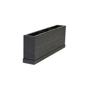 Mikasa Hospitality BQ303B Select Concept Black Oak 14.4in x 2.4in 3-Section Cutlery Tray 