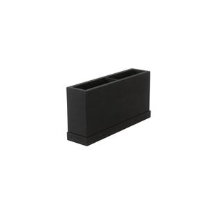 Mikasa Hospitality BQ304B Select Concept Black Oak 10in x 2.2in 2-Section Cutlery Tray 