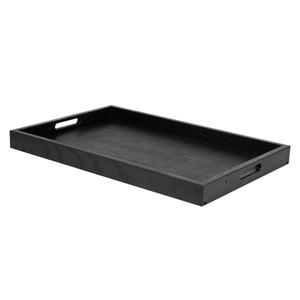 Mikasa Hospitality BQ700B Select Concept Black Oak 23.6inx 15.7"Serving Tray with Handles 
